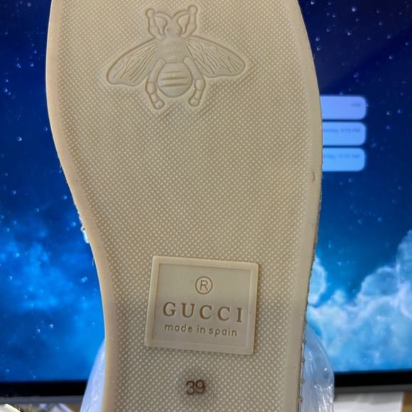 Gucci Interlocking G Metallic Leather Espadrilles - Picture 6 of 6